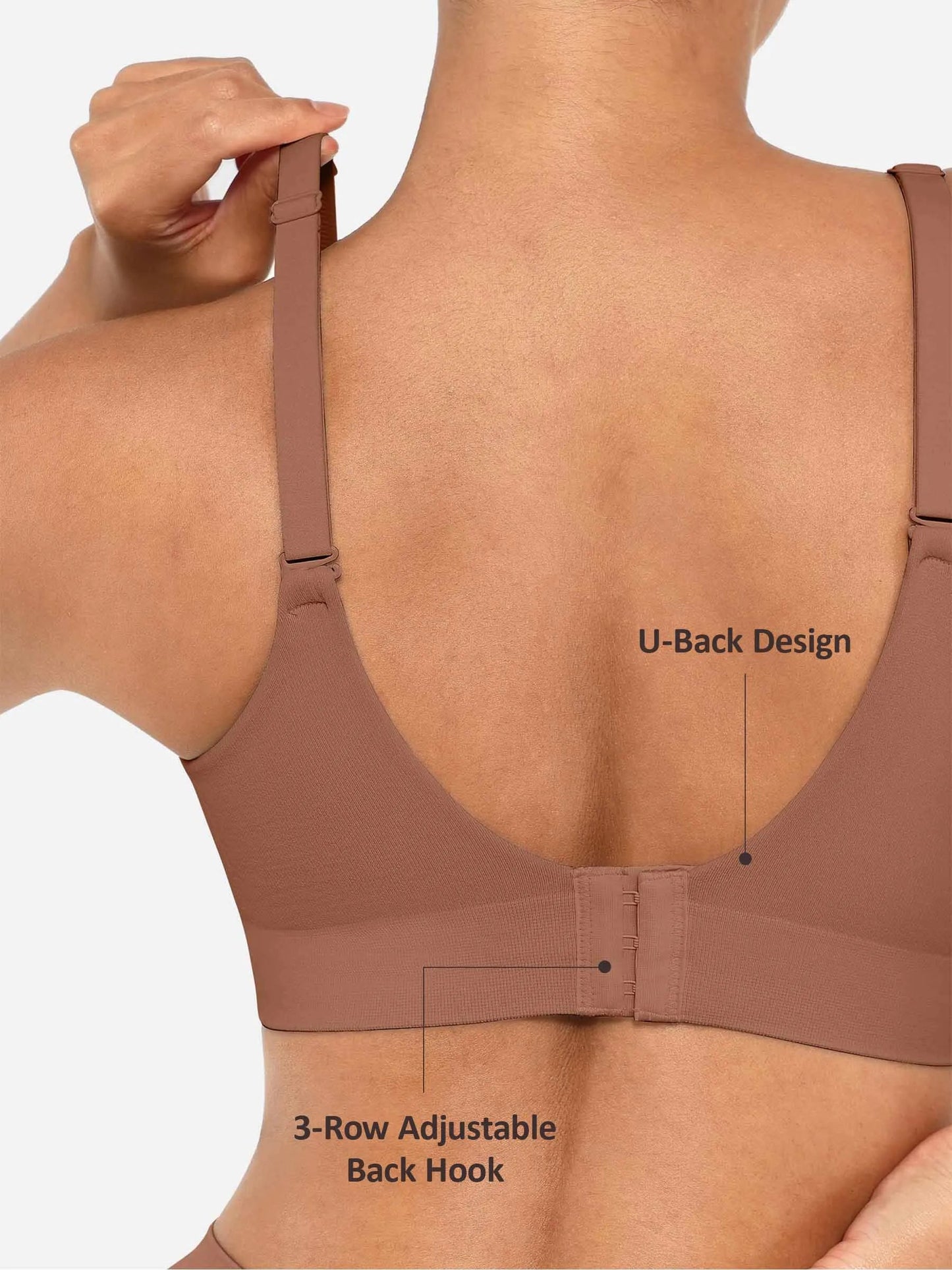 Feelingirl Wireless Push-Up Seamless Comfort Full Coverage Bra