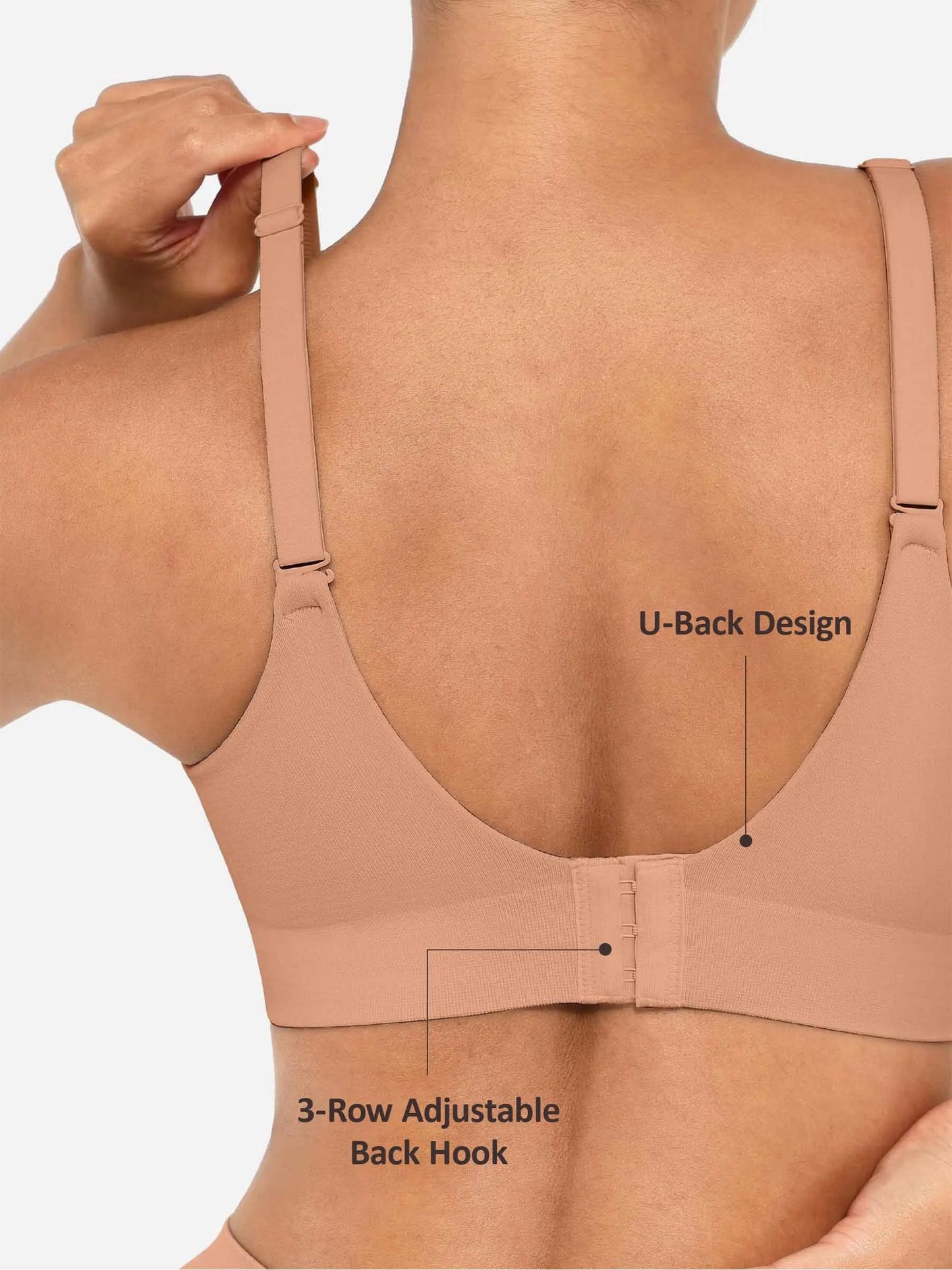 Feelingirl Wireless Push-Up Seamless Comfort Full Coverage Bra