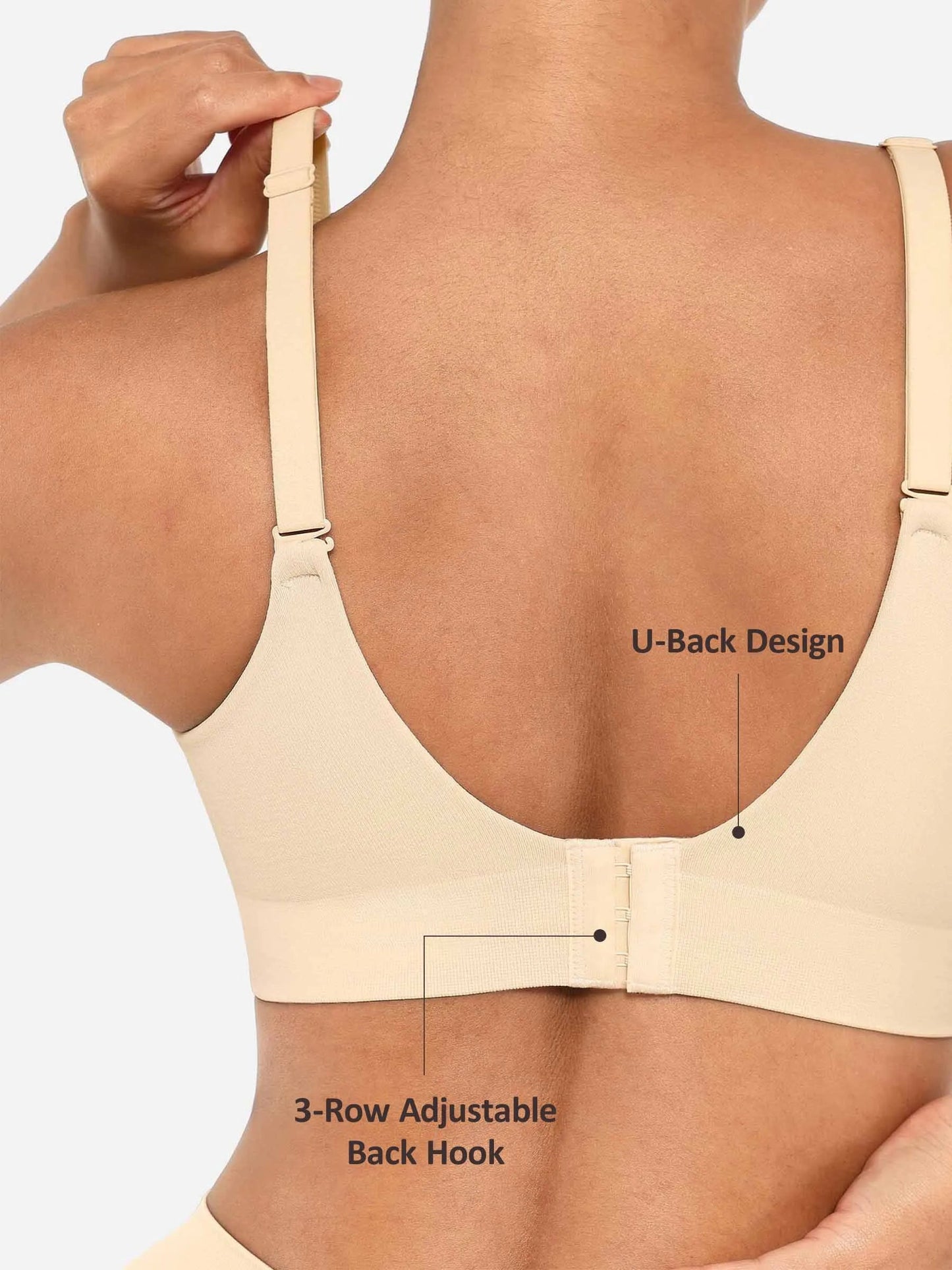 Feelingirl Wireless Push-Up Seamless Comfort Full Coverage Bra