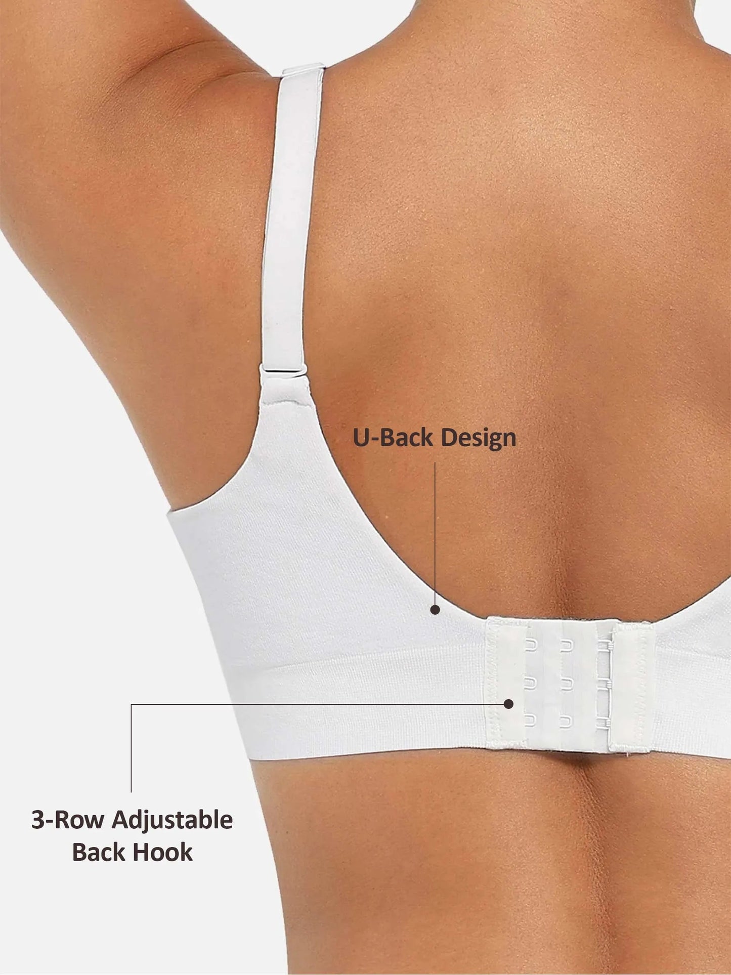 Feelingirl Wireless Push-Up Seamless Comfort Full Coverage Bra