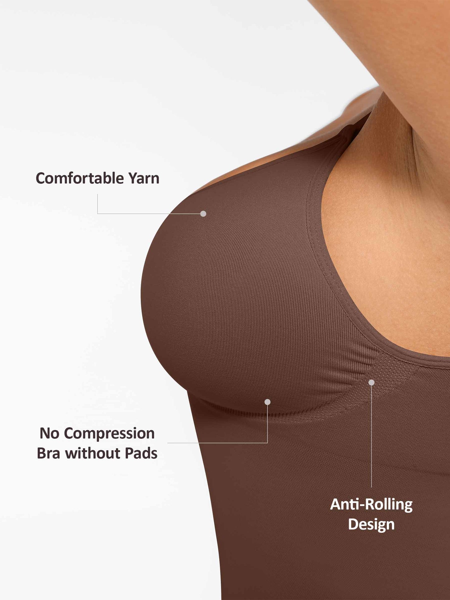 Feelingirl Bust Support Waist and Abdomen Control Shape Tank Top Vest