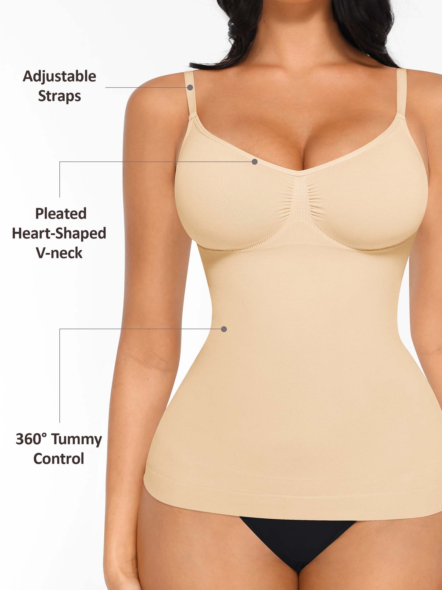 Feelingirl Bust Support Waist and Abdomen Control Shape Tank Top Vest