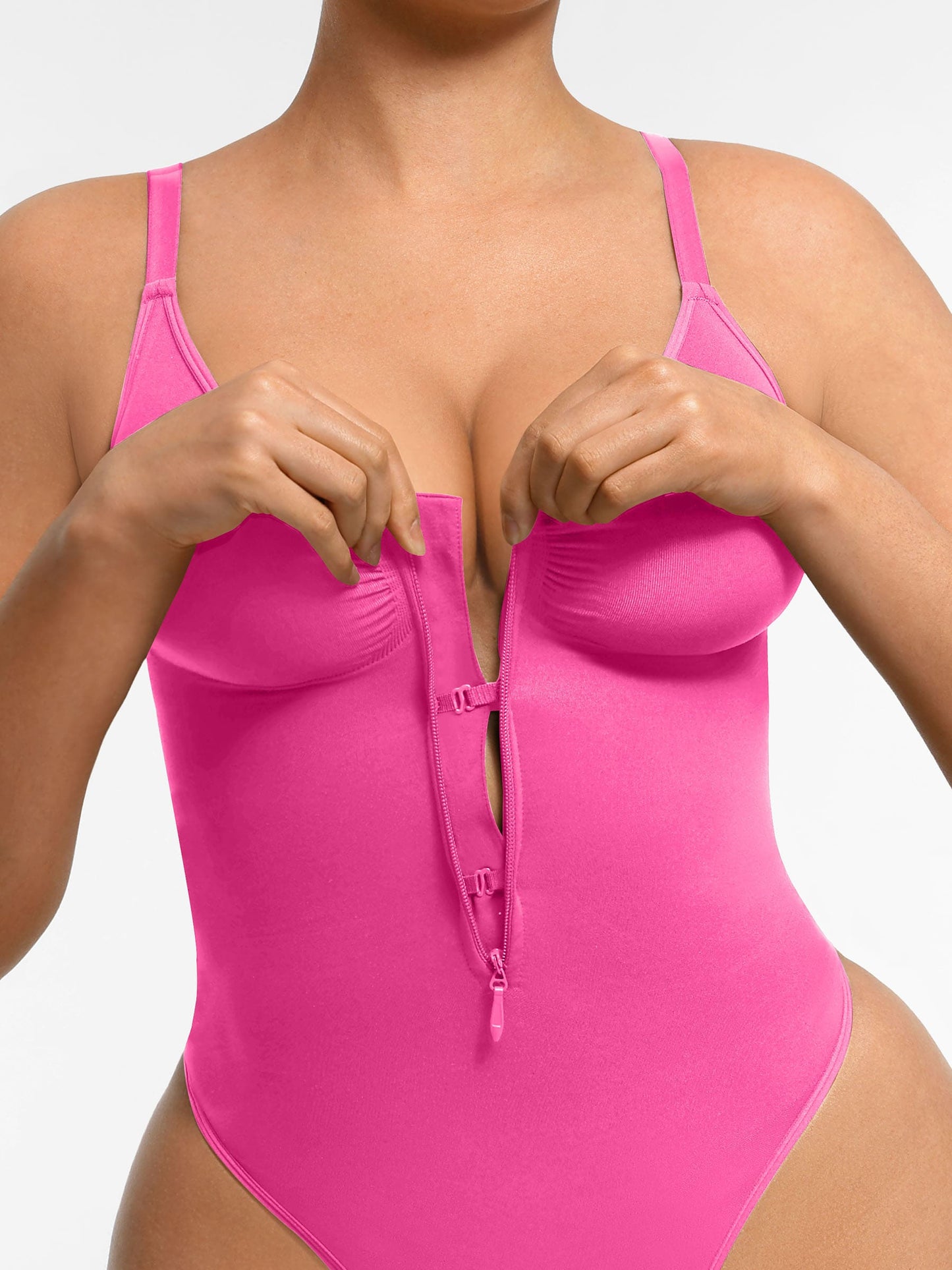Feelingirl Tummy Control Seamless Zipper Shaping Bodysuit