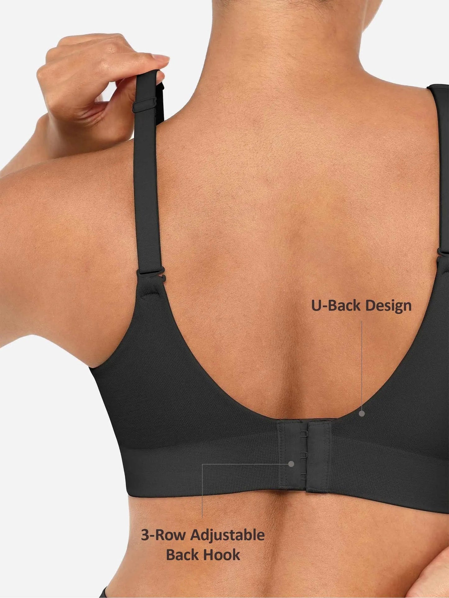 Feelingirl Wireless Push-Up Seamless Comfort Full Coverage Bra