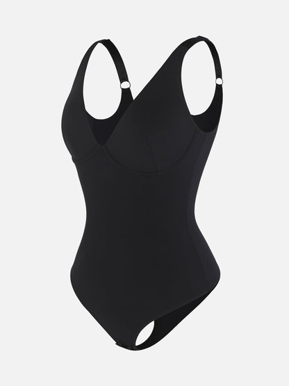 Feelingirl V Neck Tummy Control Shaping Bodysuit