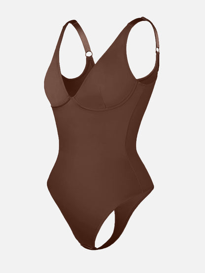 Feelingirl V Neck Tummy Control Shaping Bodysuit