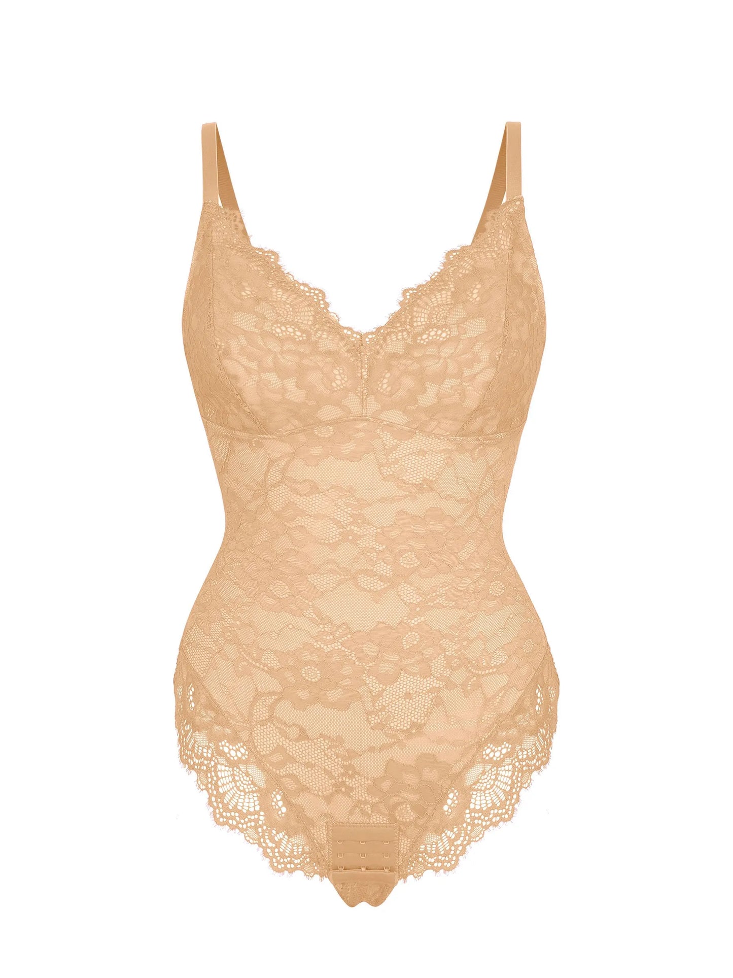 Feelingirl Lace V Neck Full Bodysuit Underwear