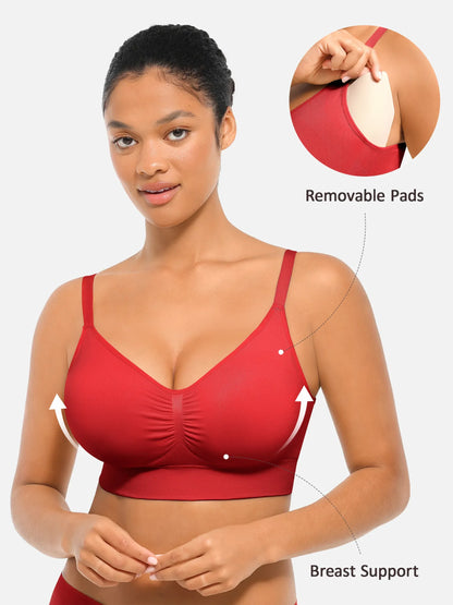 Feelingirl Seamless Everyday Bra with Built-In Soft Padding