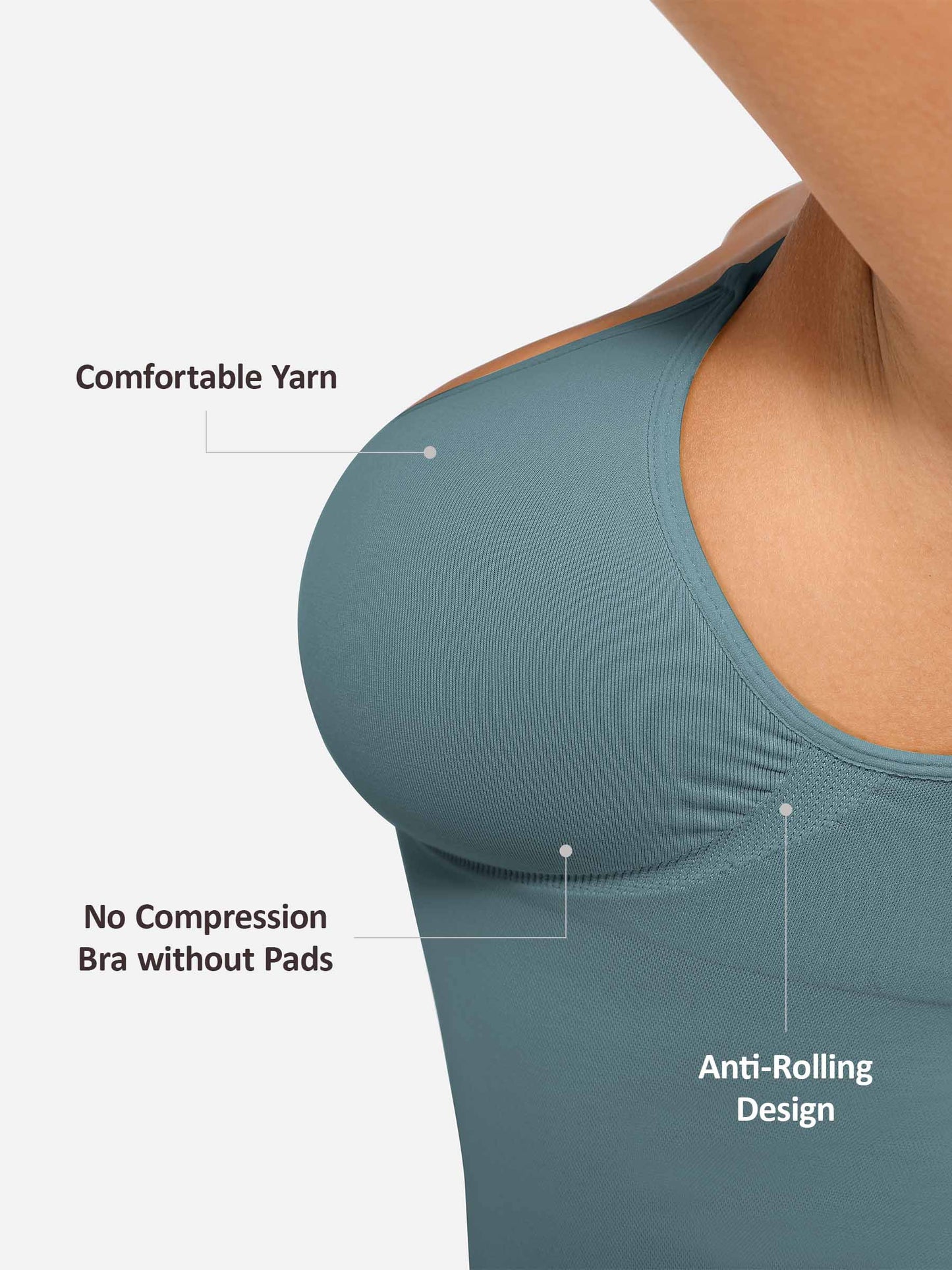 Feelingirl Bust Support Waist and Abdomen Control Shape Tank Top Vest
