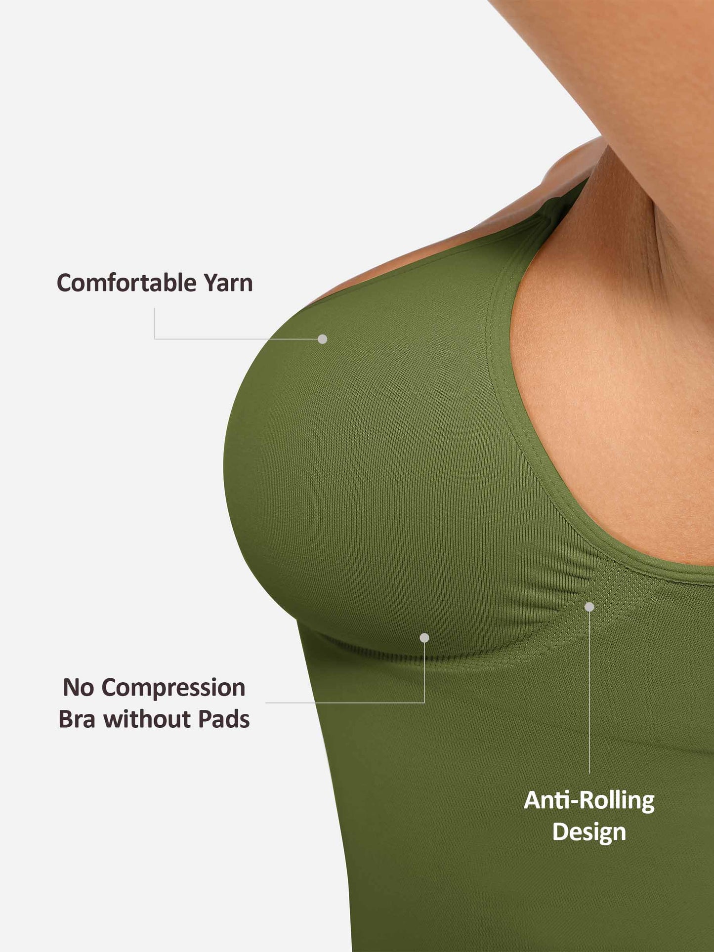 Feelingirl Bust Support Waist and Abdomen Control Shape Tank Top Vest