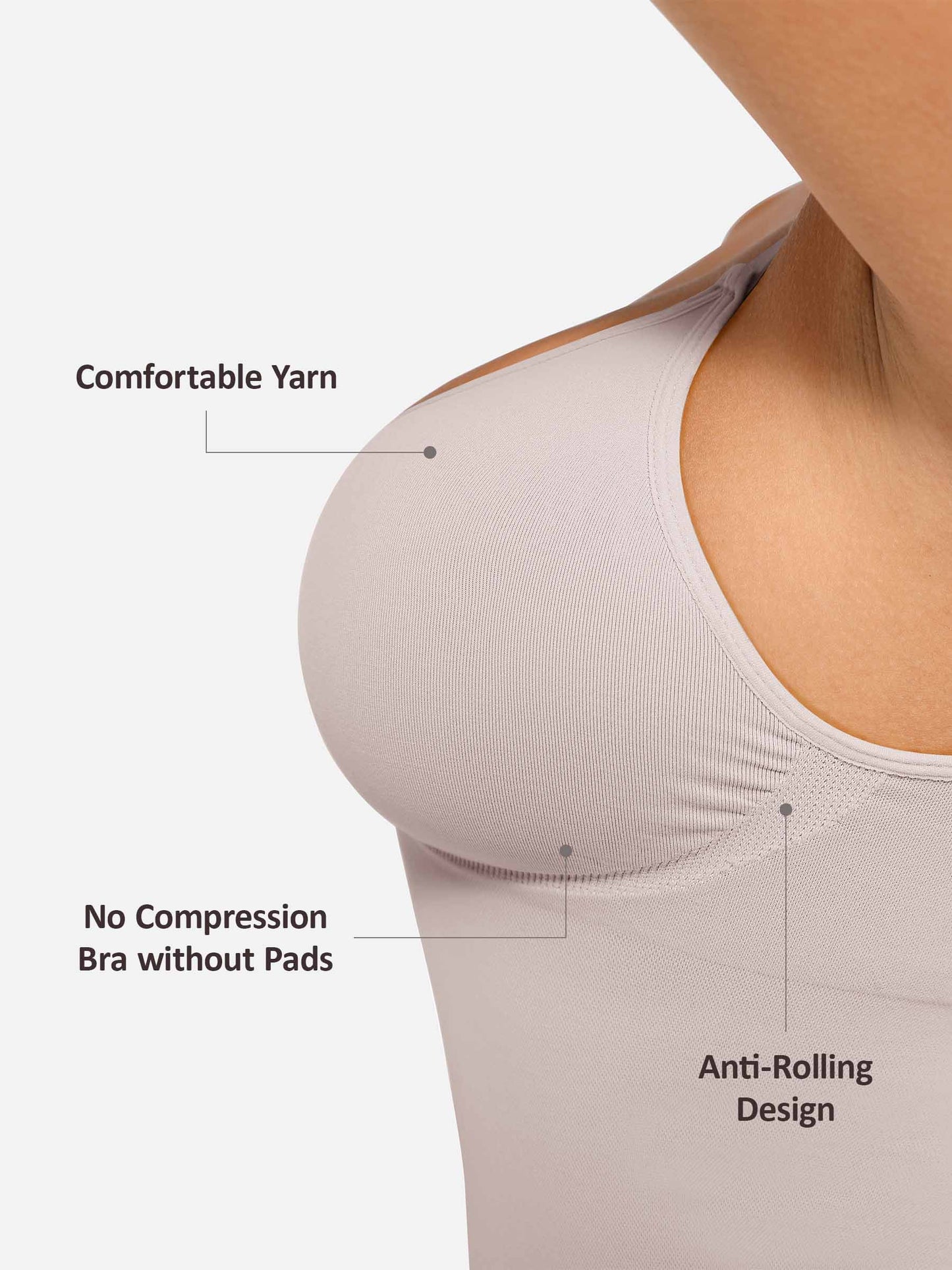 Feelingirl Bust Support Waist and Abdomen Control Shape Tank Top Vest