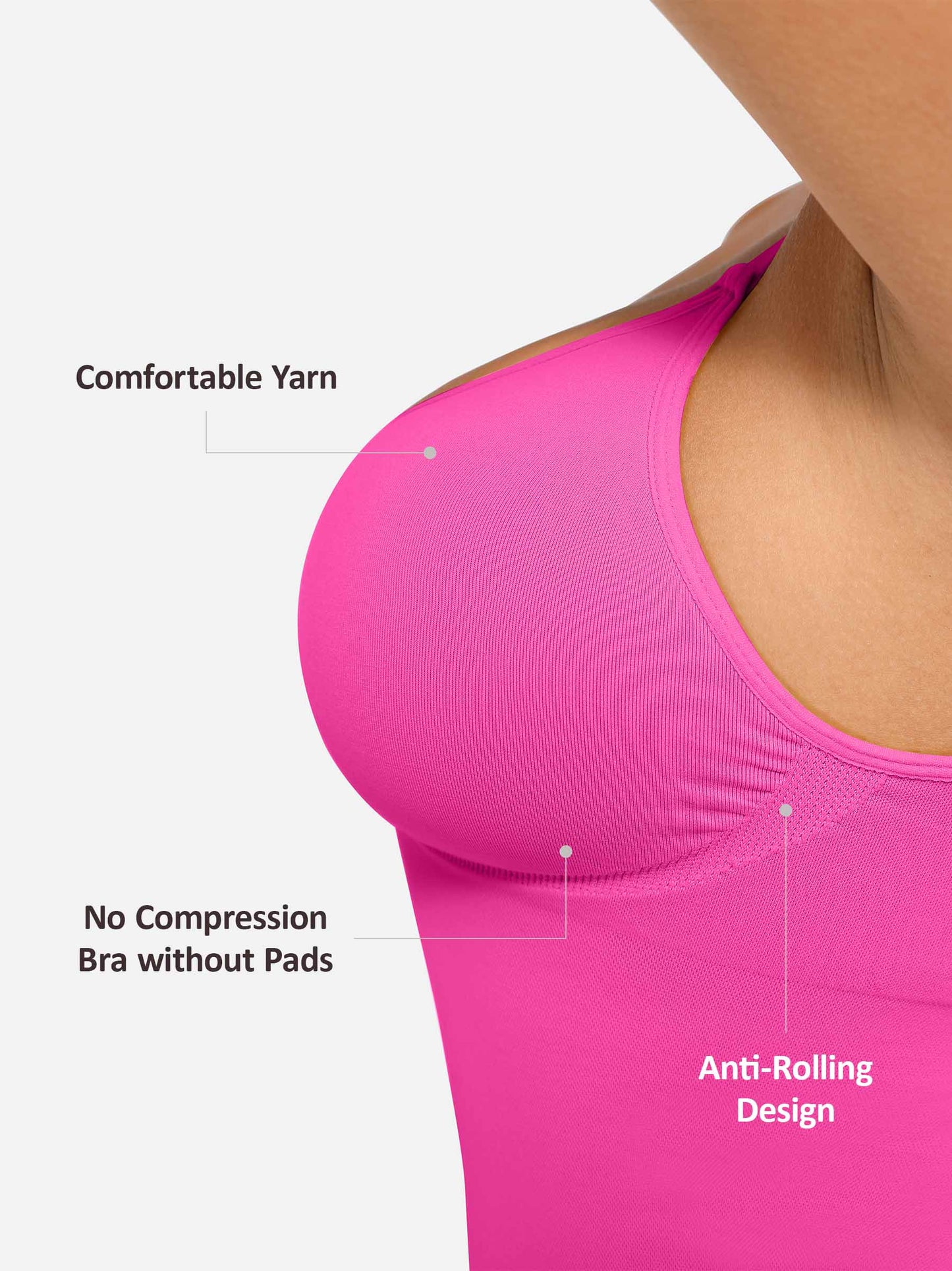 Feelingirl Bust Support Waist and Abdomen Control Shape Tank Top Vest