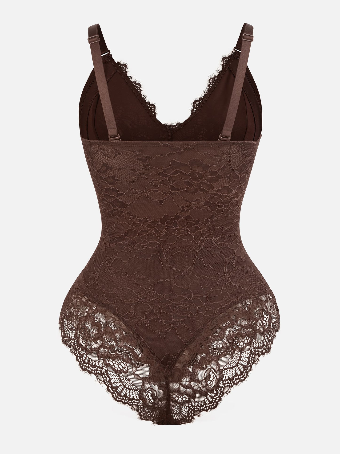 Feelingirl Lace V Neck Full Bodysuit
