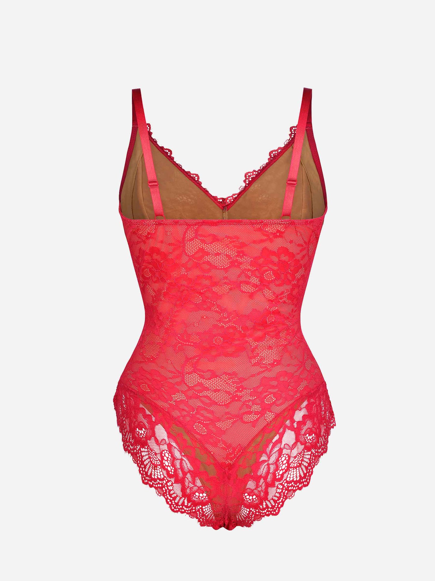 Feelingirl Lace V Neck Full Bodysuit