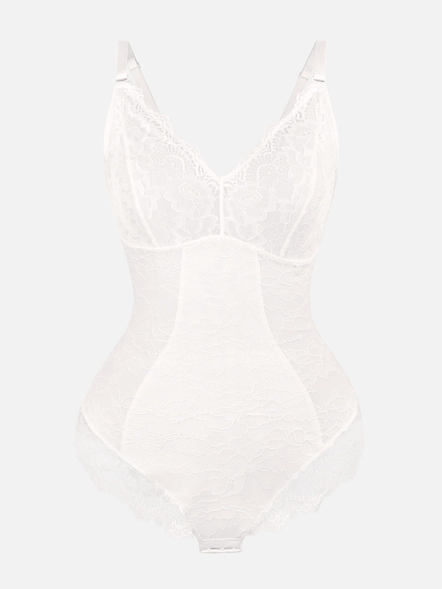 Feelingirl Lace V Neck Full Bodysuit Underwear