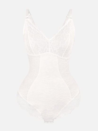 Feelingirl Lace V Neck Full Bodysuit Underwear