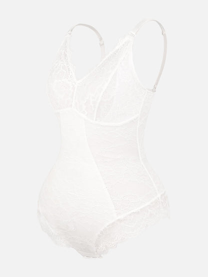 Feelingirl Lace V Neck Full Bodysuit Underwear
