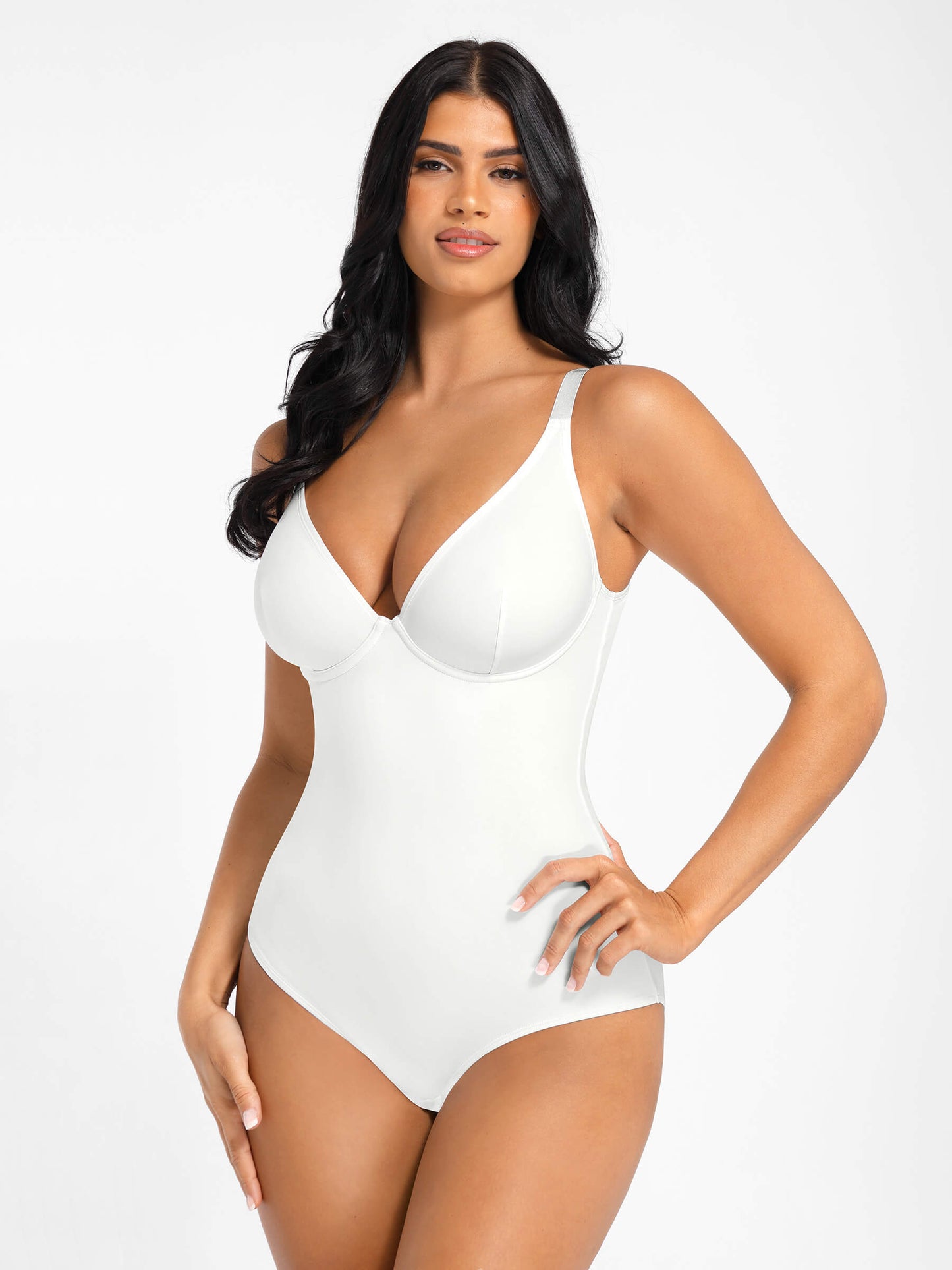 Feelingirl V Neck Tummy Control Shaping Bodysuit