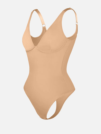 Feelingirl V Neck Tummy Control Shaping Bodysuit