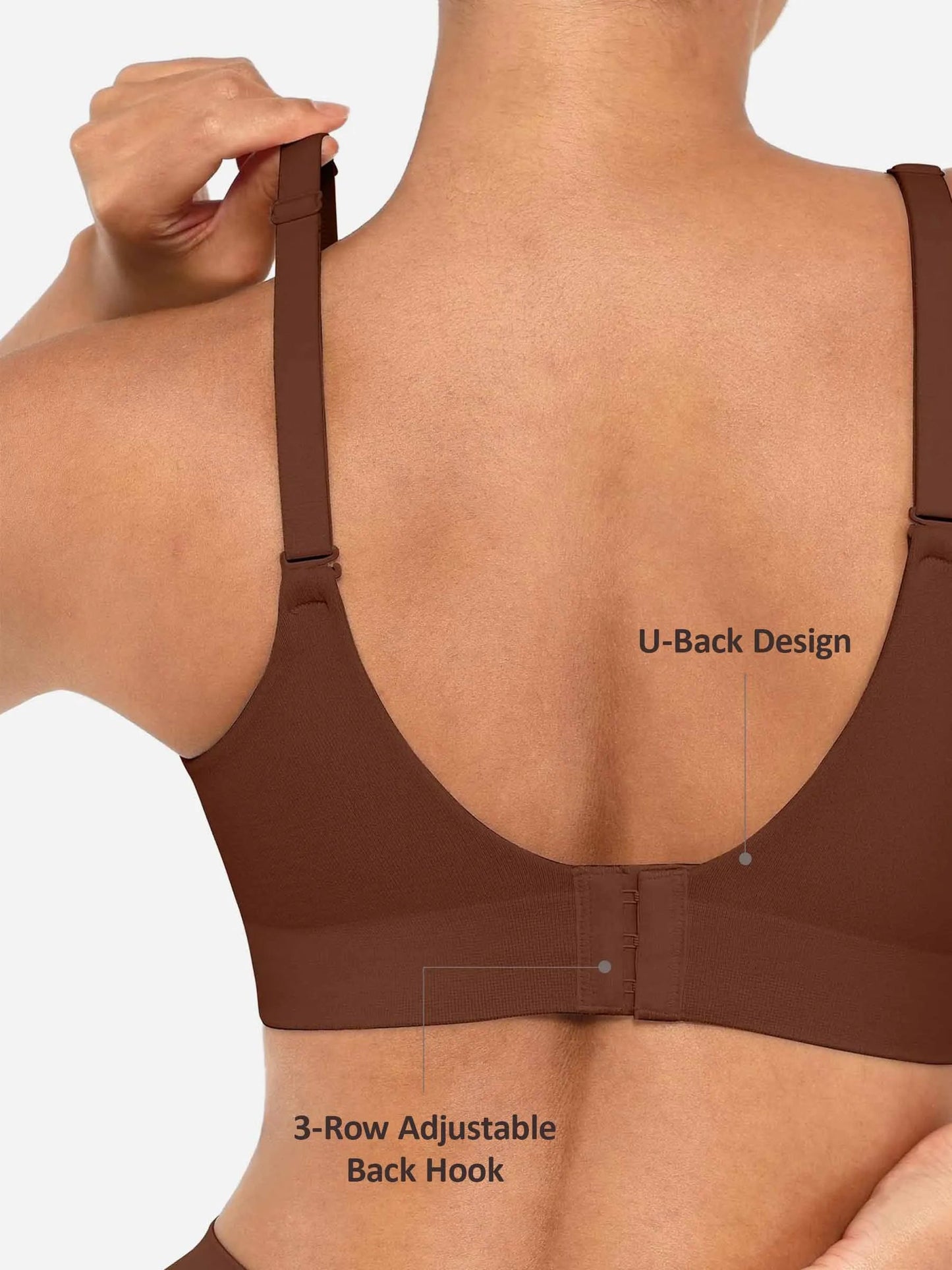 Feelingirl Wireless Push-Up Seamless Comfort Full Coverage Bra